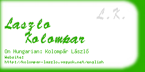 laszlo kolompar business card