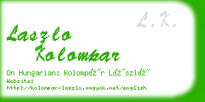 laszlo kolompar business card